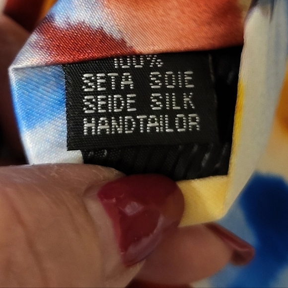 NWT Barry Wang 3pcs Tie set, 100 % silk necktie,cufflinks ,pocket square - Picture 14 of 16